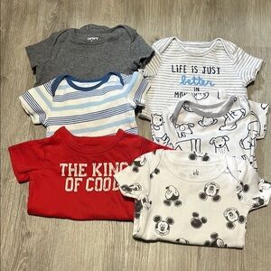2/$20 Baby Bodysuit Set - Gray, Blue, Red, White